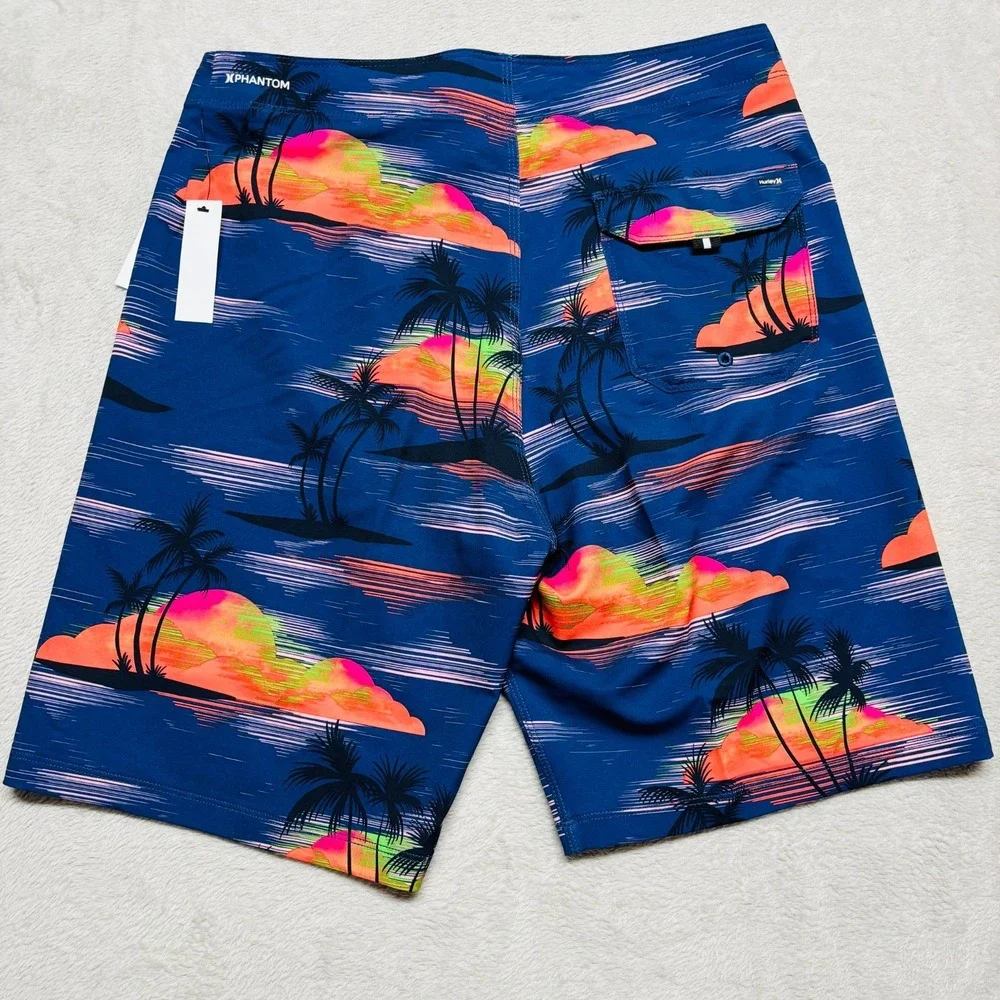 NEW Hurley Boardshorts Men's Sze 30‎ PHANTOM Quick Dry Stretch Sunset Colorful